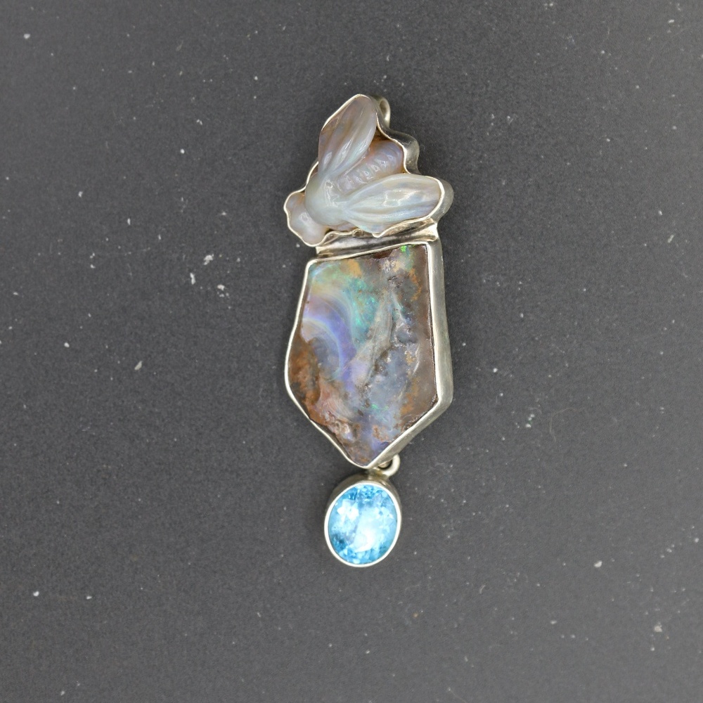 Vintage Amy Kahn Russell Pin/Pendant AKR silver